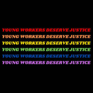 Young Workers Deserve Justice - AS Colour Mens Staple T Shirt Design